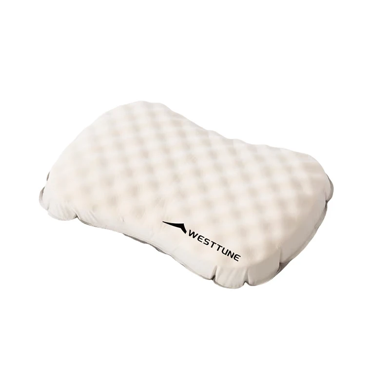 WESTTUNE Camping Inflatable Pillow Portable Compressible Folding Ice Sillky Pillow Outdoor Travel Pillow for Neck Lumbar Support