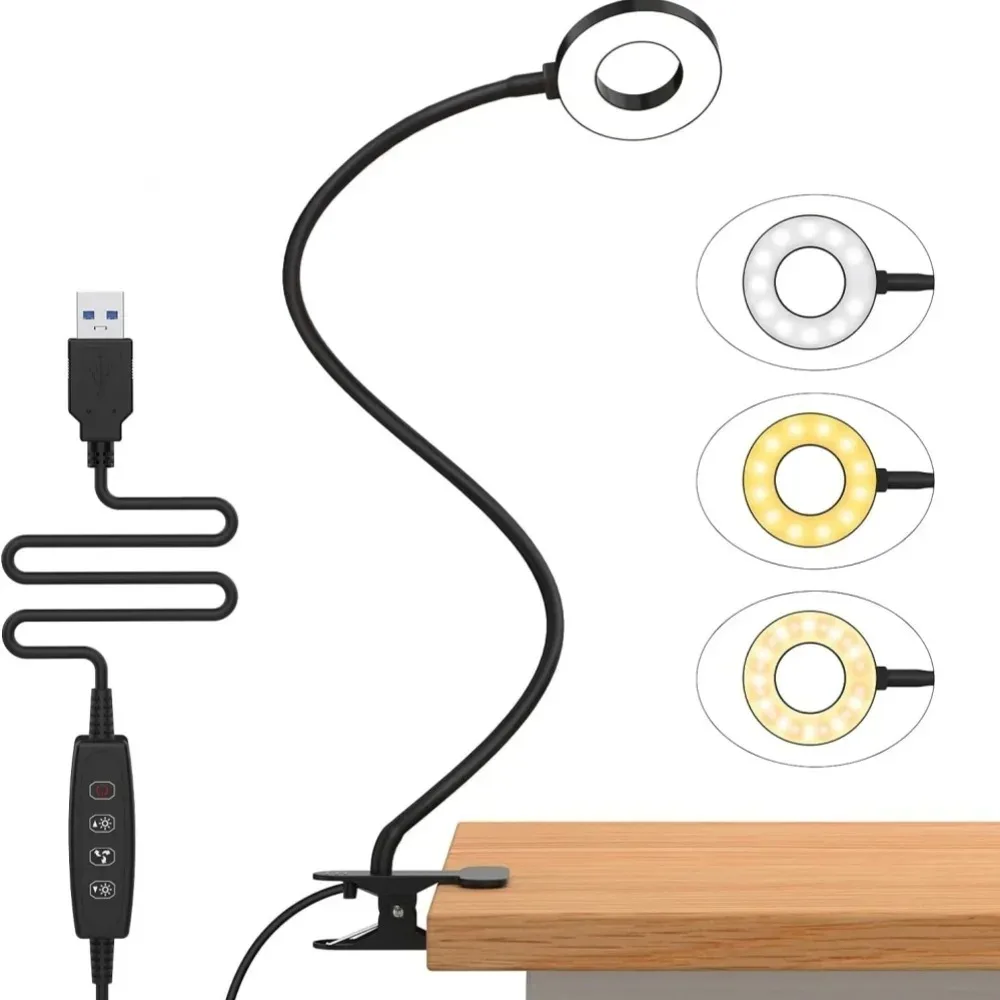 Clip-On LED Reading Light — 3 Modes