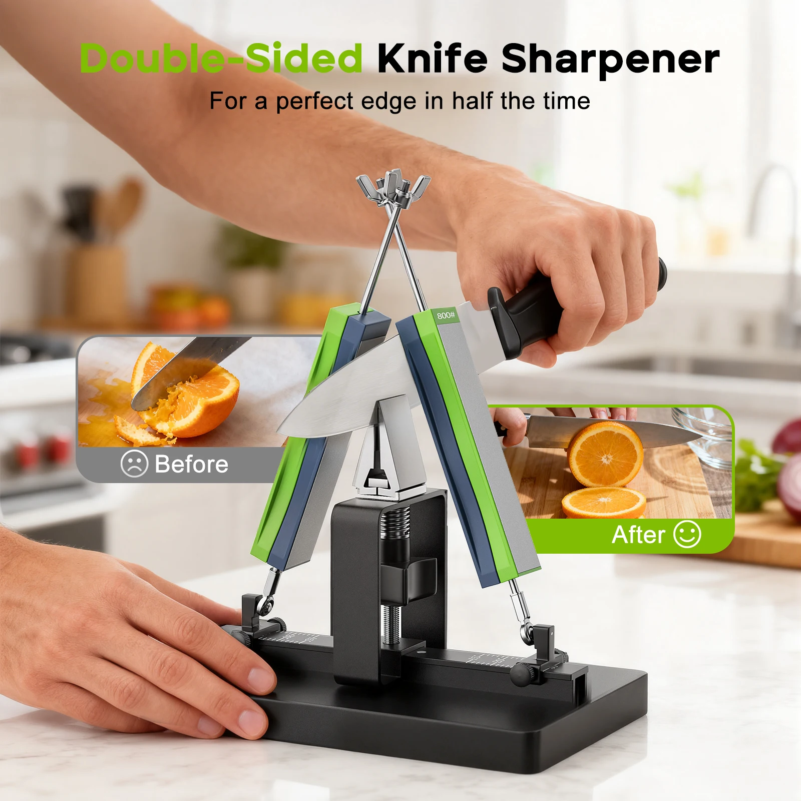 new design professional fixed angle apex knife sharpener kitchen knife tools knife sharpening system with diamond stones set